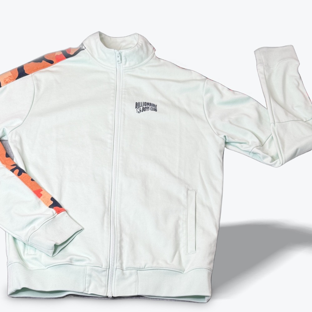 Billionaire Boys Club Track Jacket Light Blue Camo Sleeve Full Zip Large